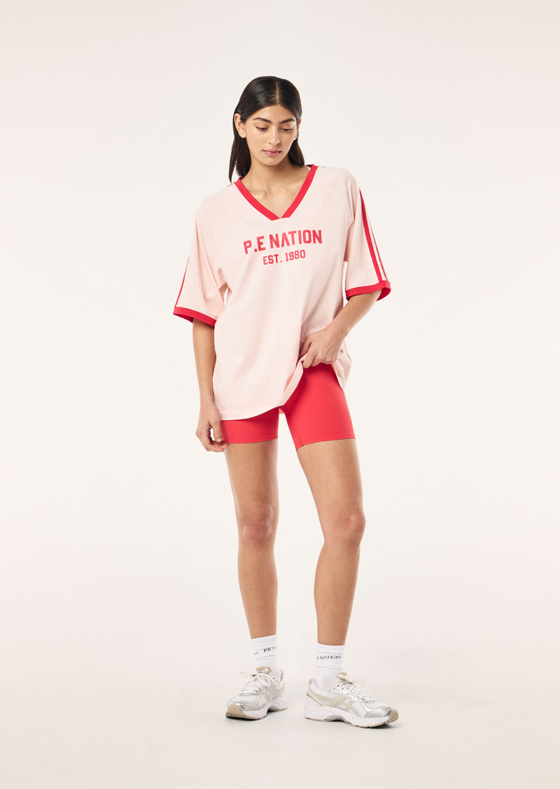 Spinout Baseball Tee - Soft Pink