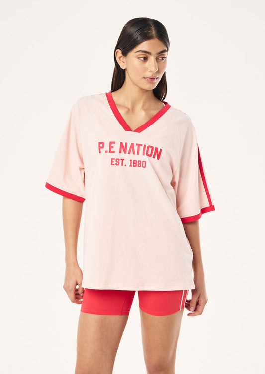 Spinout Baseball Tee - Soft Pink
