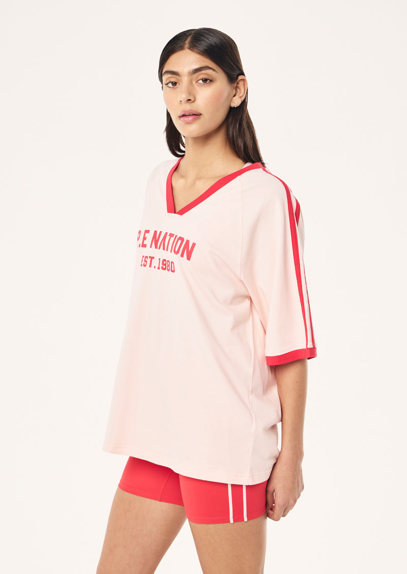 Spinout Baseball Tee - Soft Pink