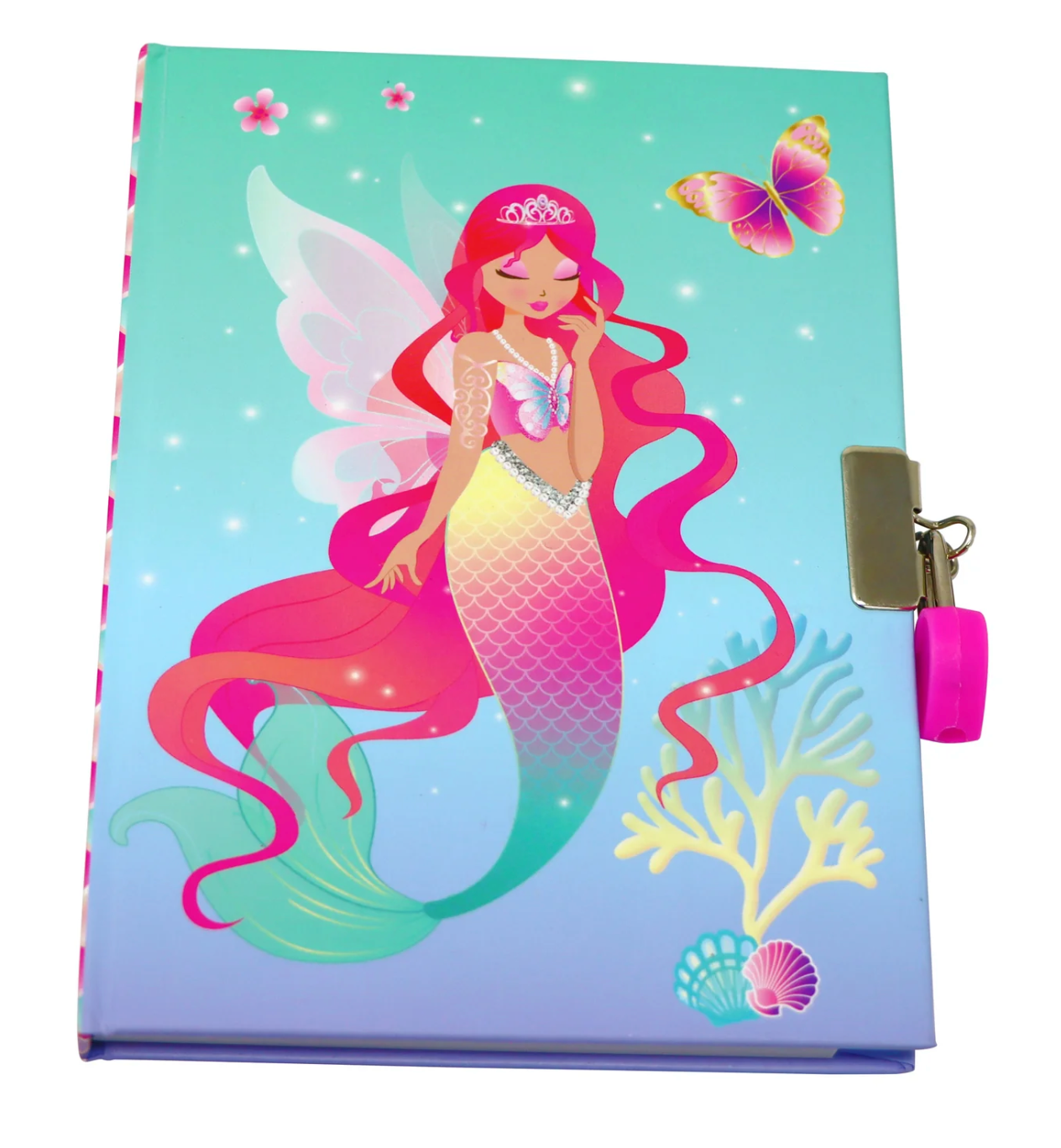 Shimmering Mermaid Strawberry Scented Lockable Diary