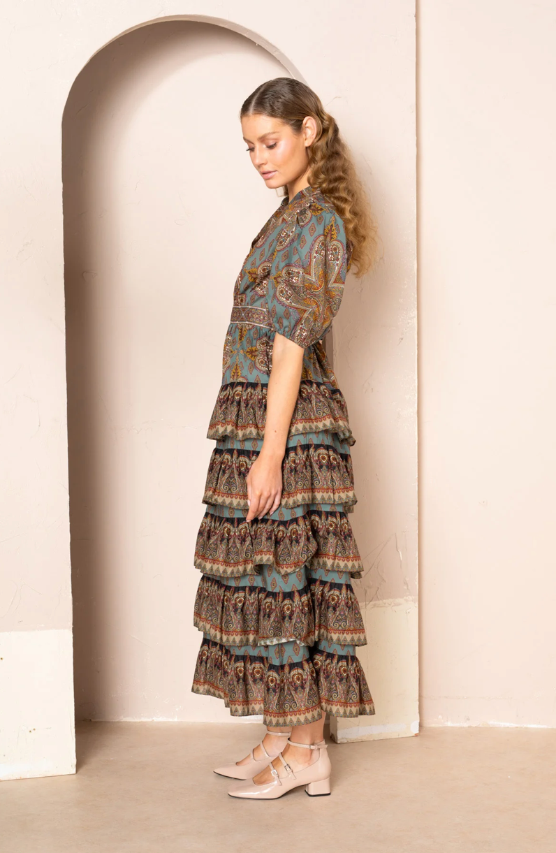 Erika Multi Tiered Maxi Dress