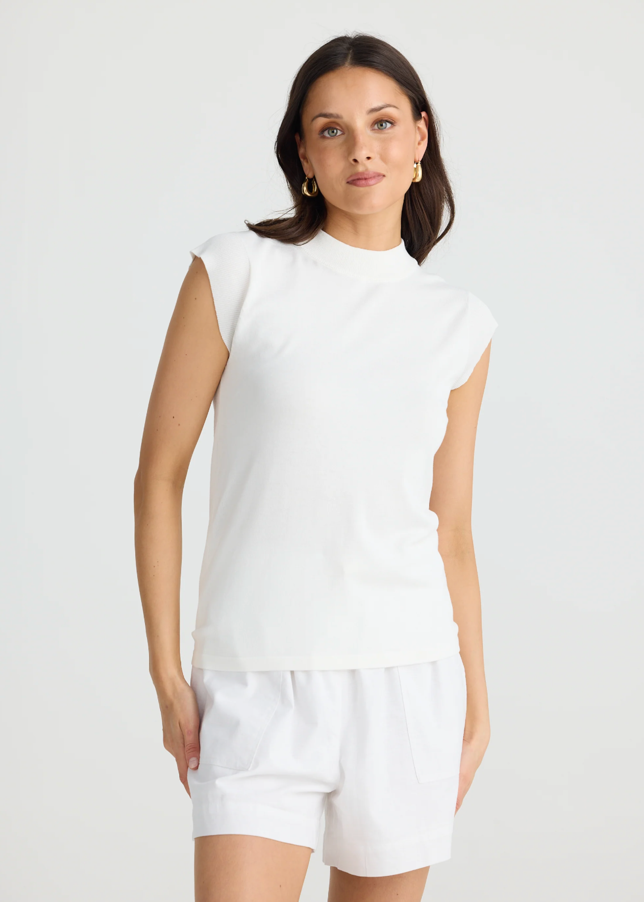 Paula Knit Top - White