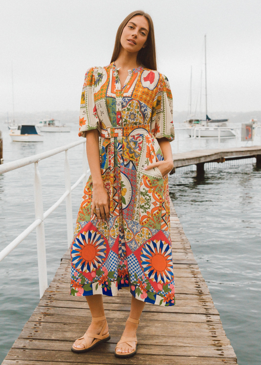 Amalfi Mosaic Shirtdress - Amalfi Mosaic
