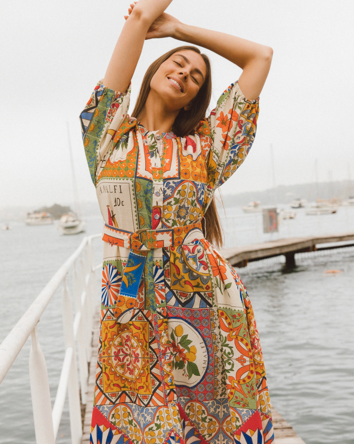 Amalfi Mosaic Shirtdress - Amalfi Mosaic