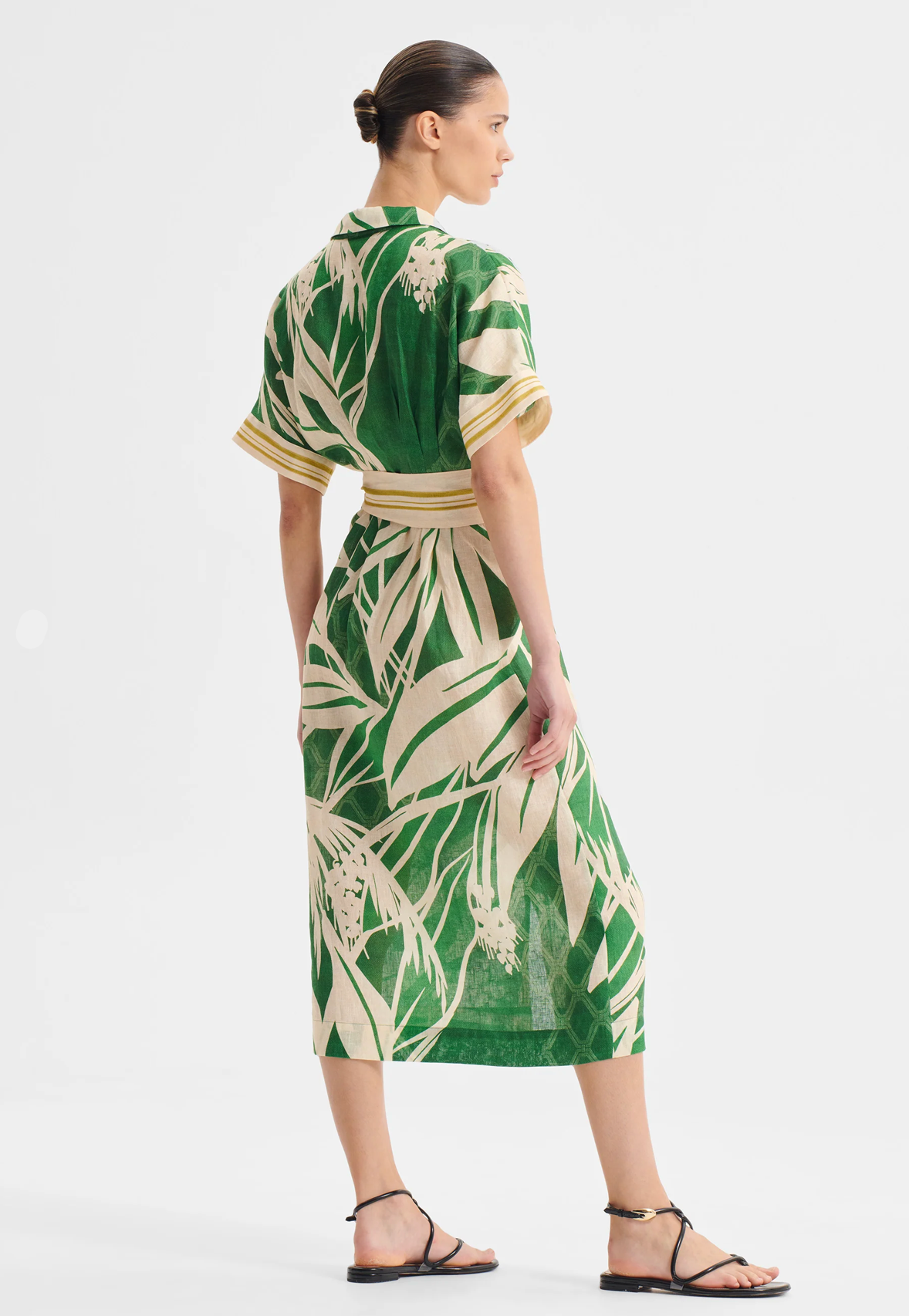 Sorrento Linen Shirt Dress - Print