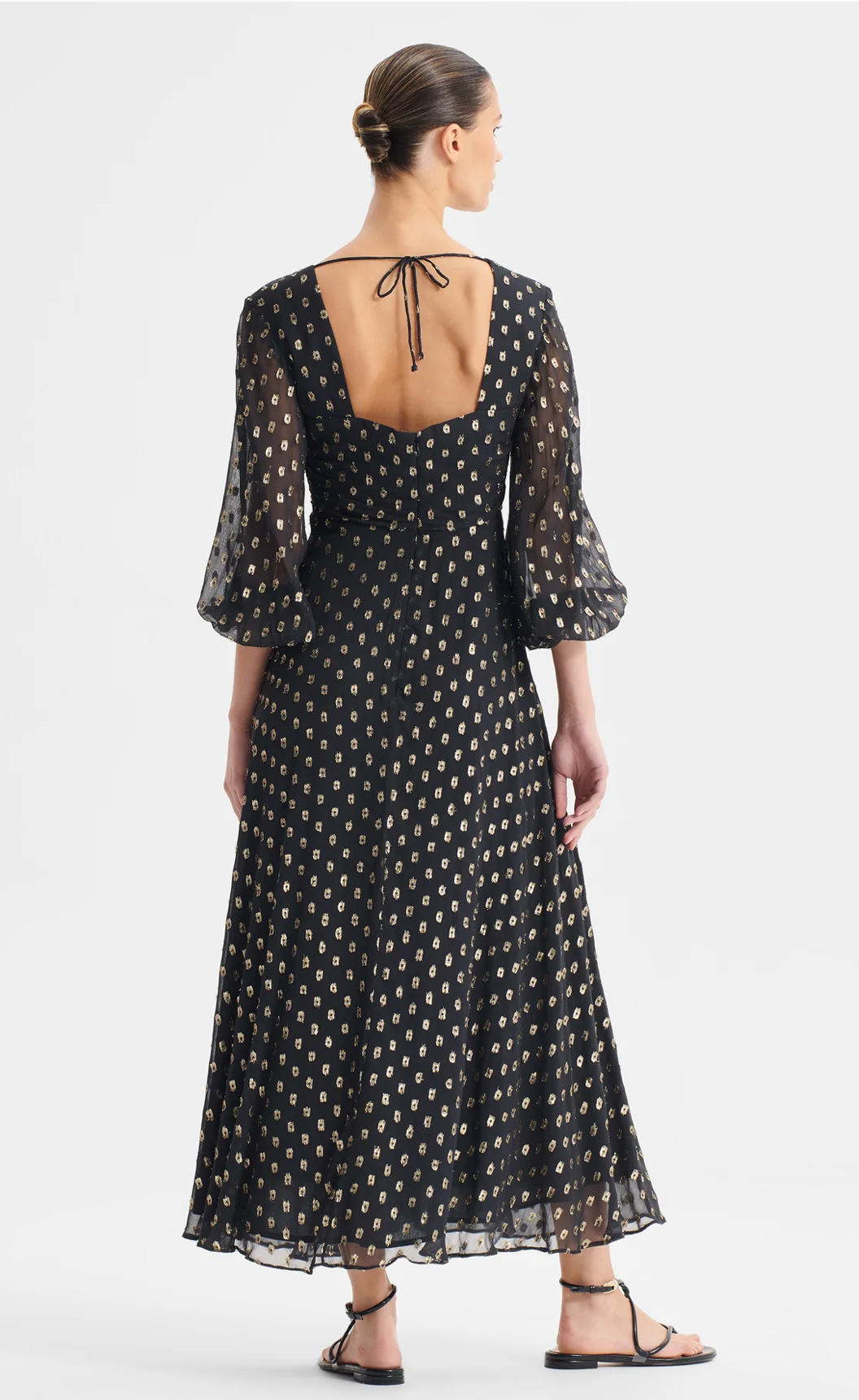 Cecile Midi Dress - Black