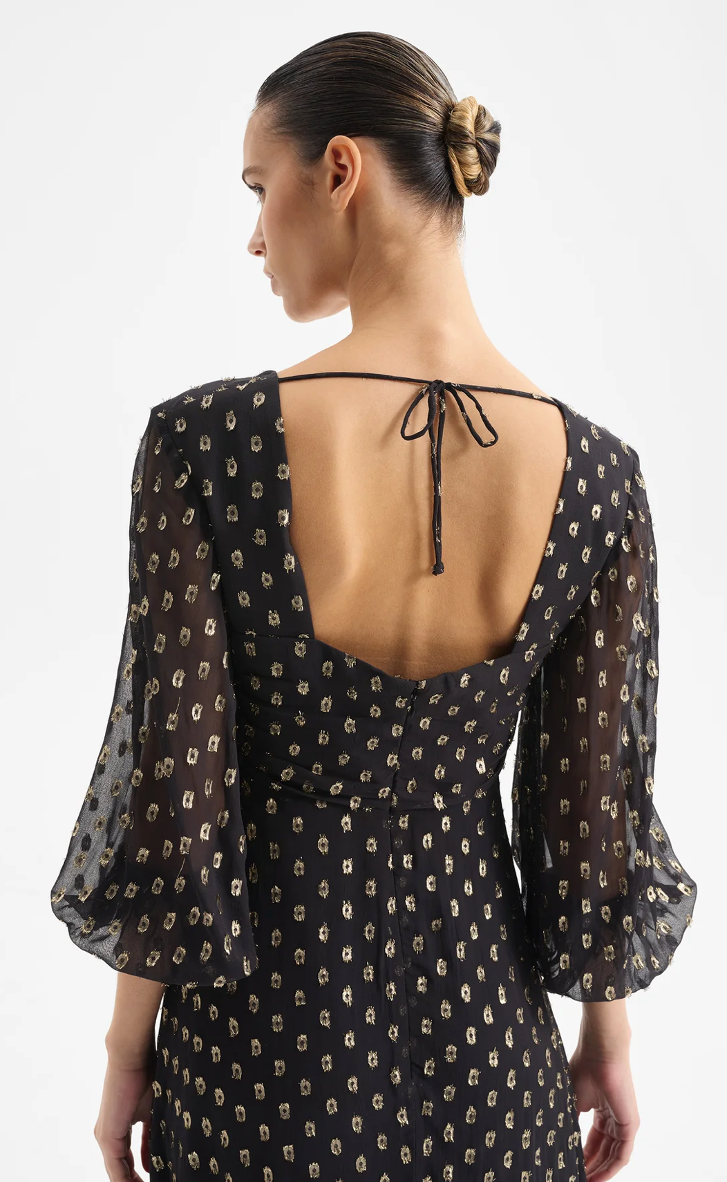 Cecile Midi Dress - Black