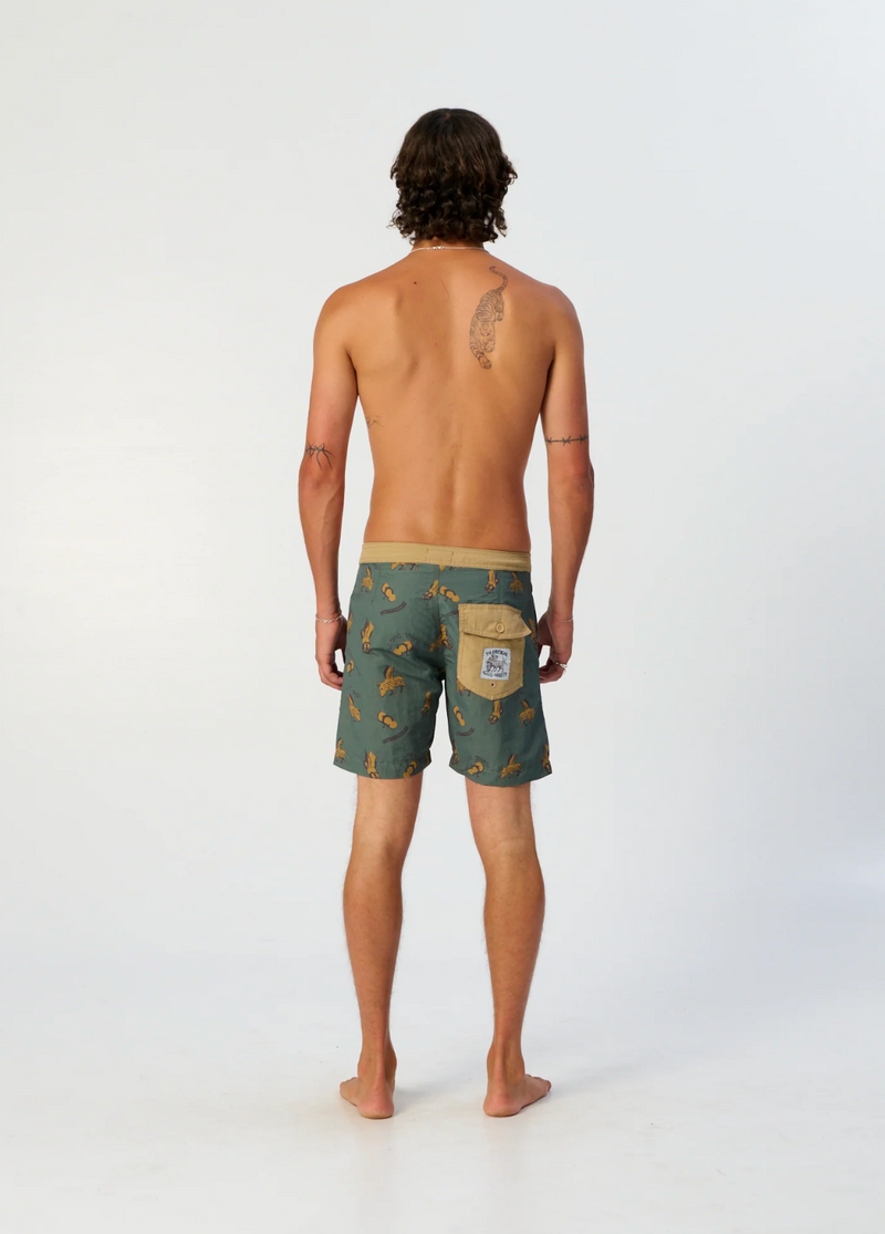 Peace Thong 17" Boardshort - Green
