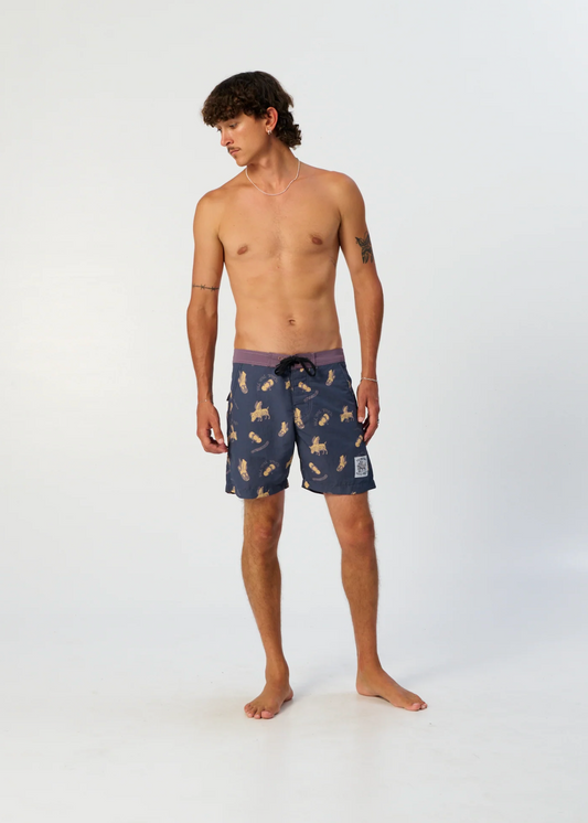 Peace Thong 17" Boardshort - Blue