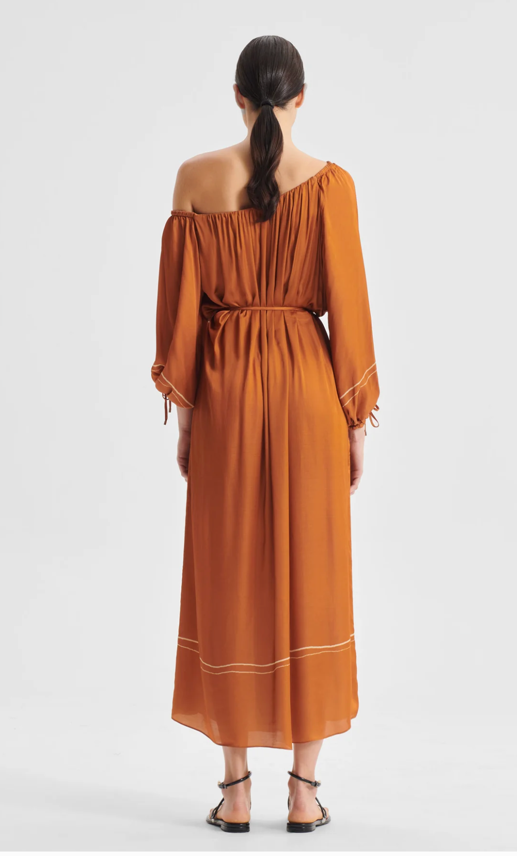 Aries One Shoulder Dress - Spice
