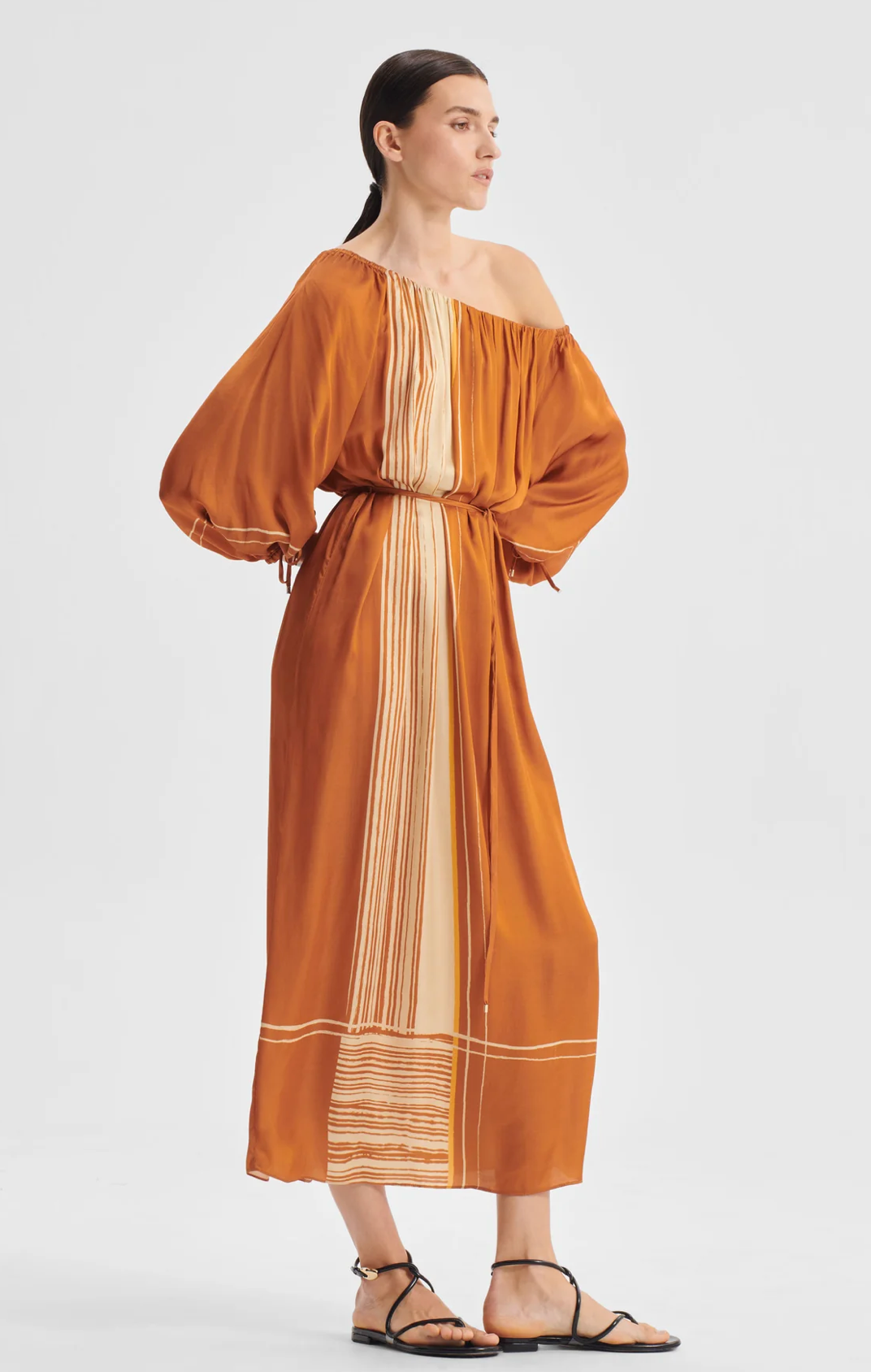 Aries One Shoulder Dress - Spice