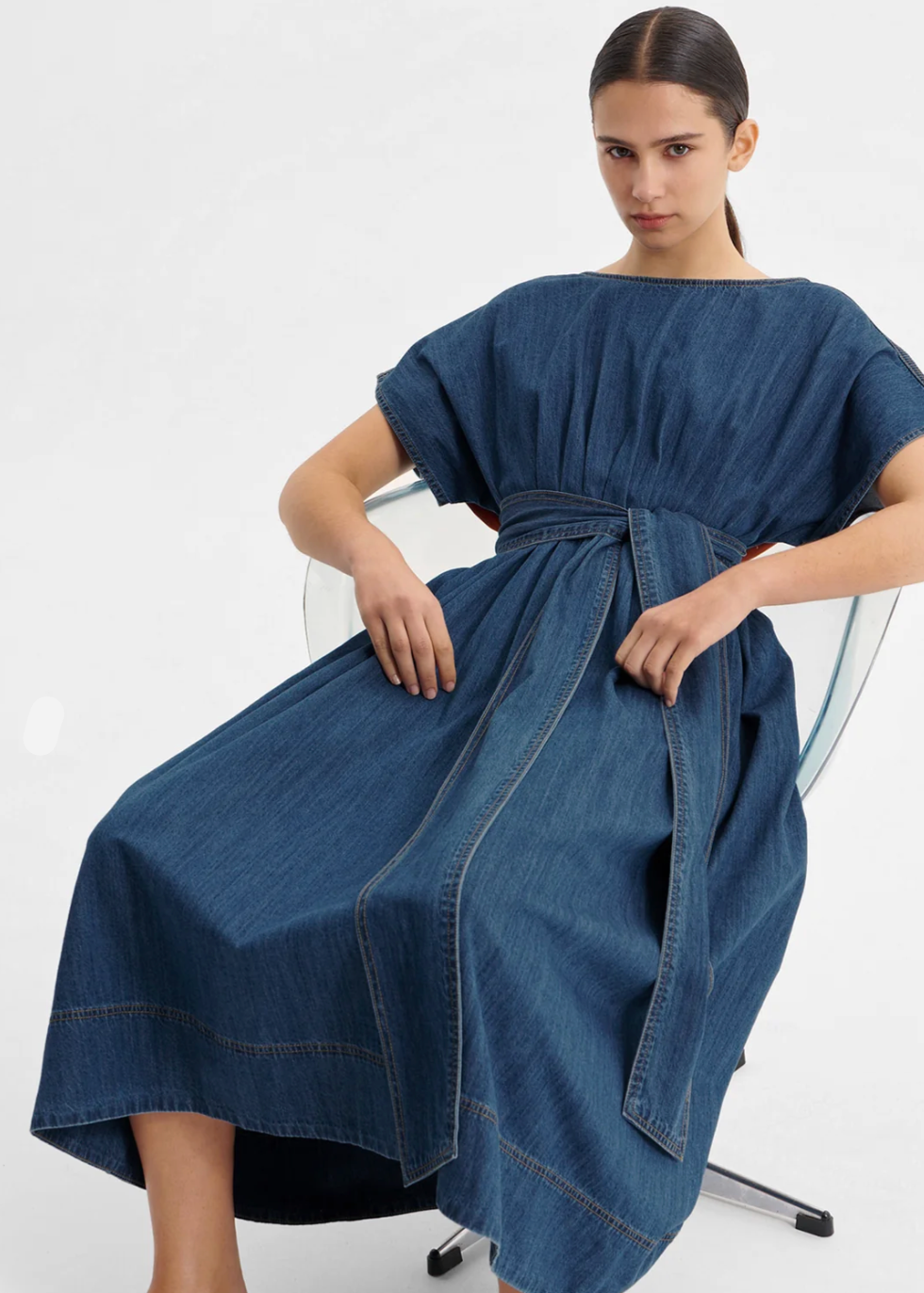 Tatum Denim Dress - Blue
