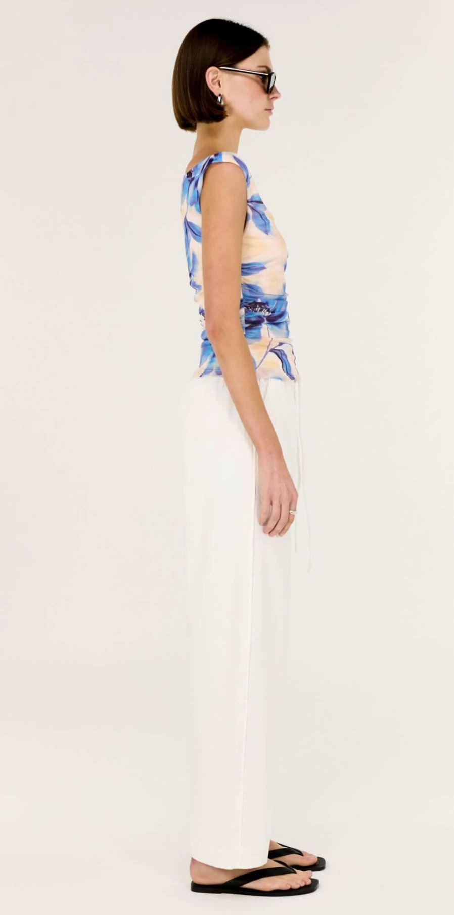 Fleur Mesh Top - Blurred Floral