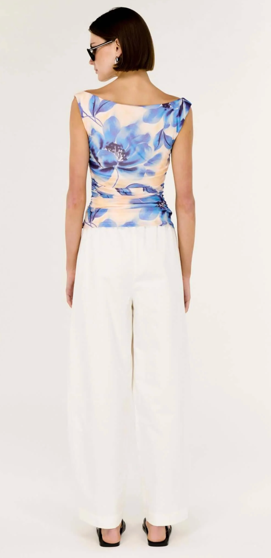 Fleur Mesh Top - Blurred Floral
