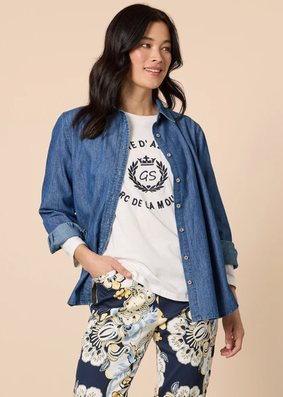 Cote D Azur Logo Tee - Ivory