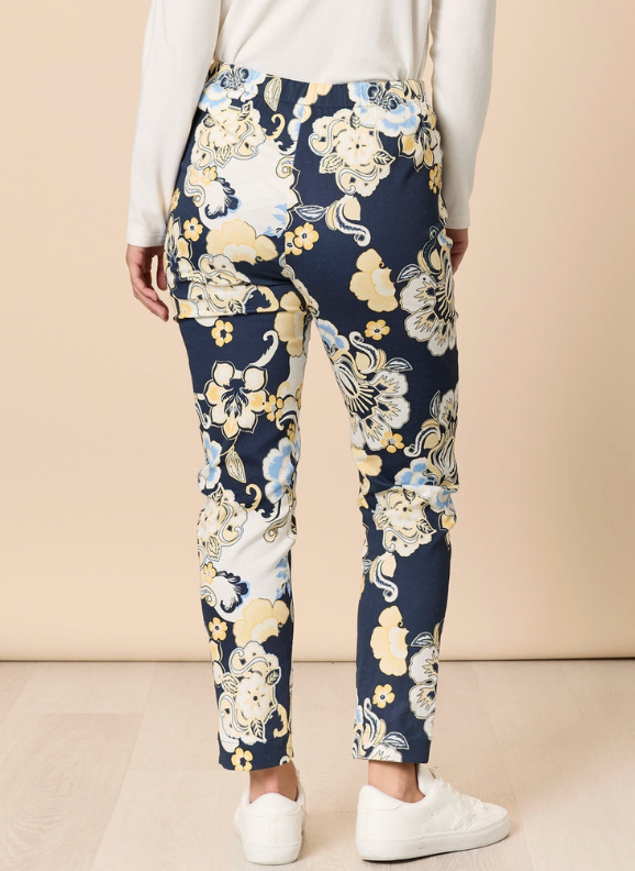 Newport Print Pant - Navy Multi