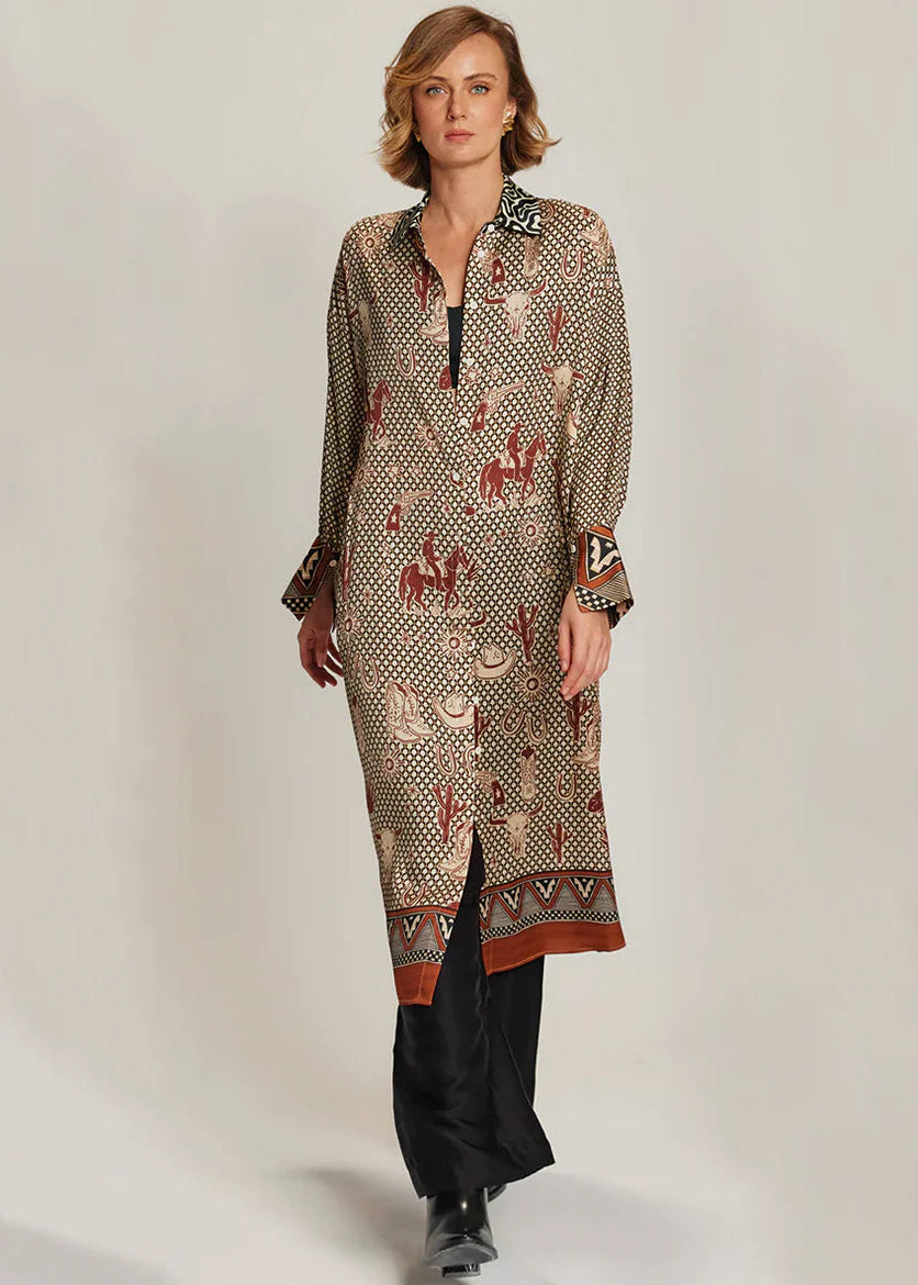 Athena Collar Button Up - Rodeo