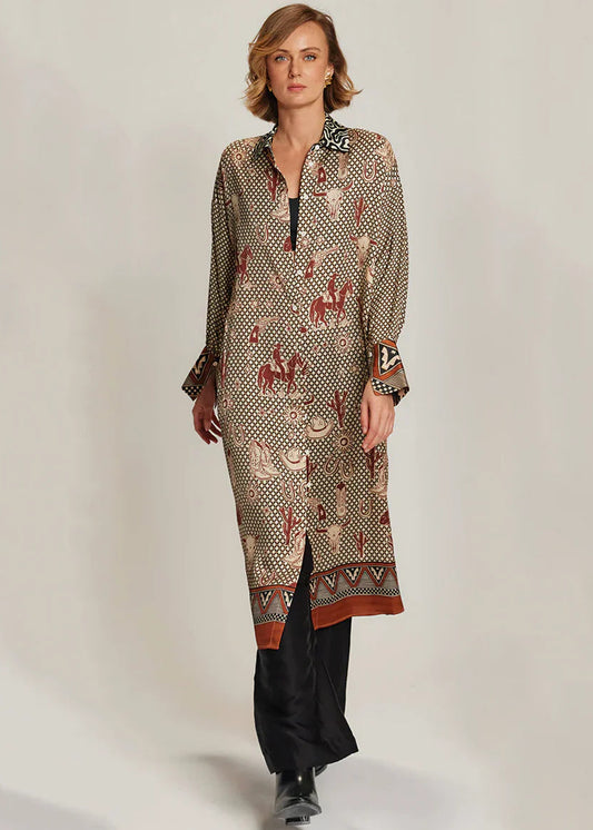 Athena Collar Button Up - Rodeo