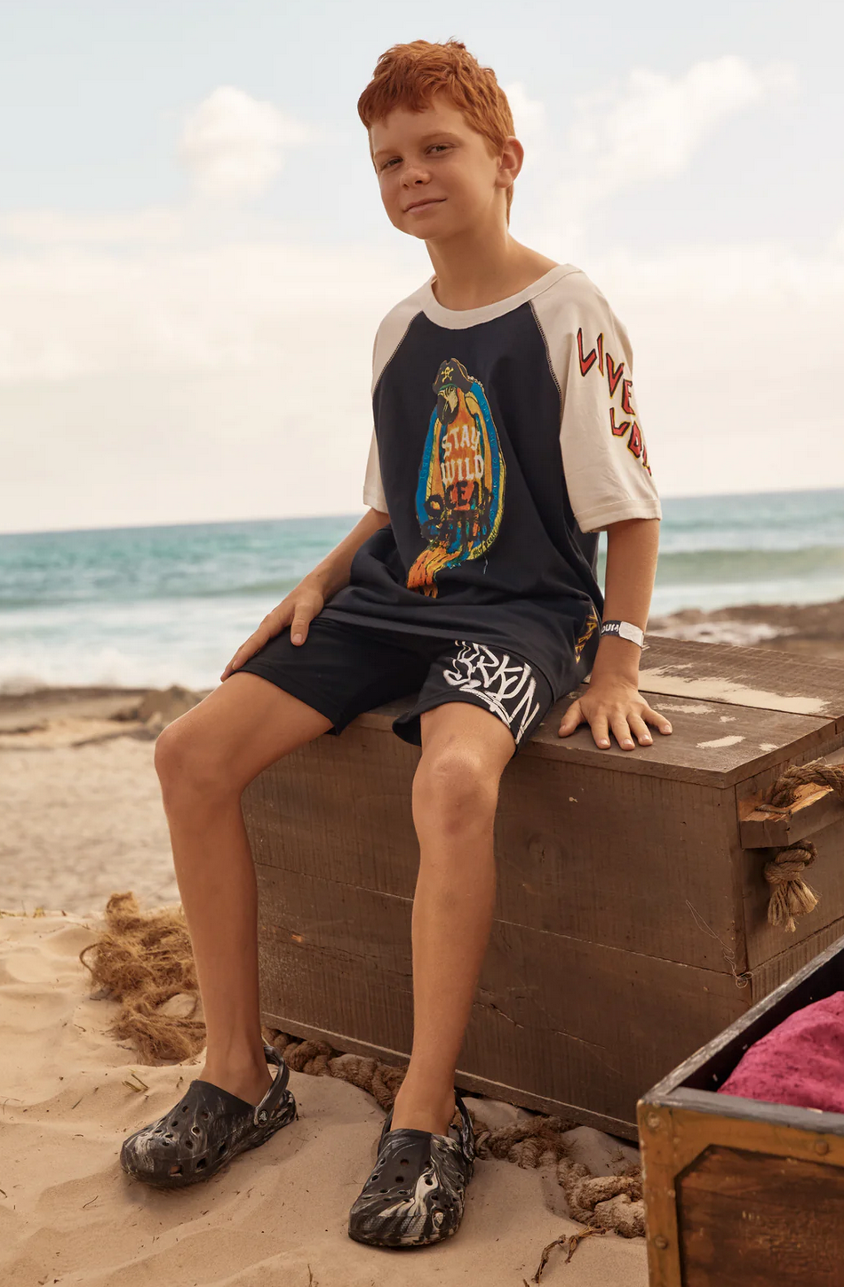 The Stay Wild Raglan Kids Tee