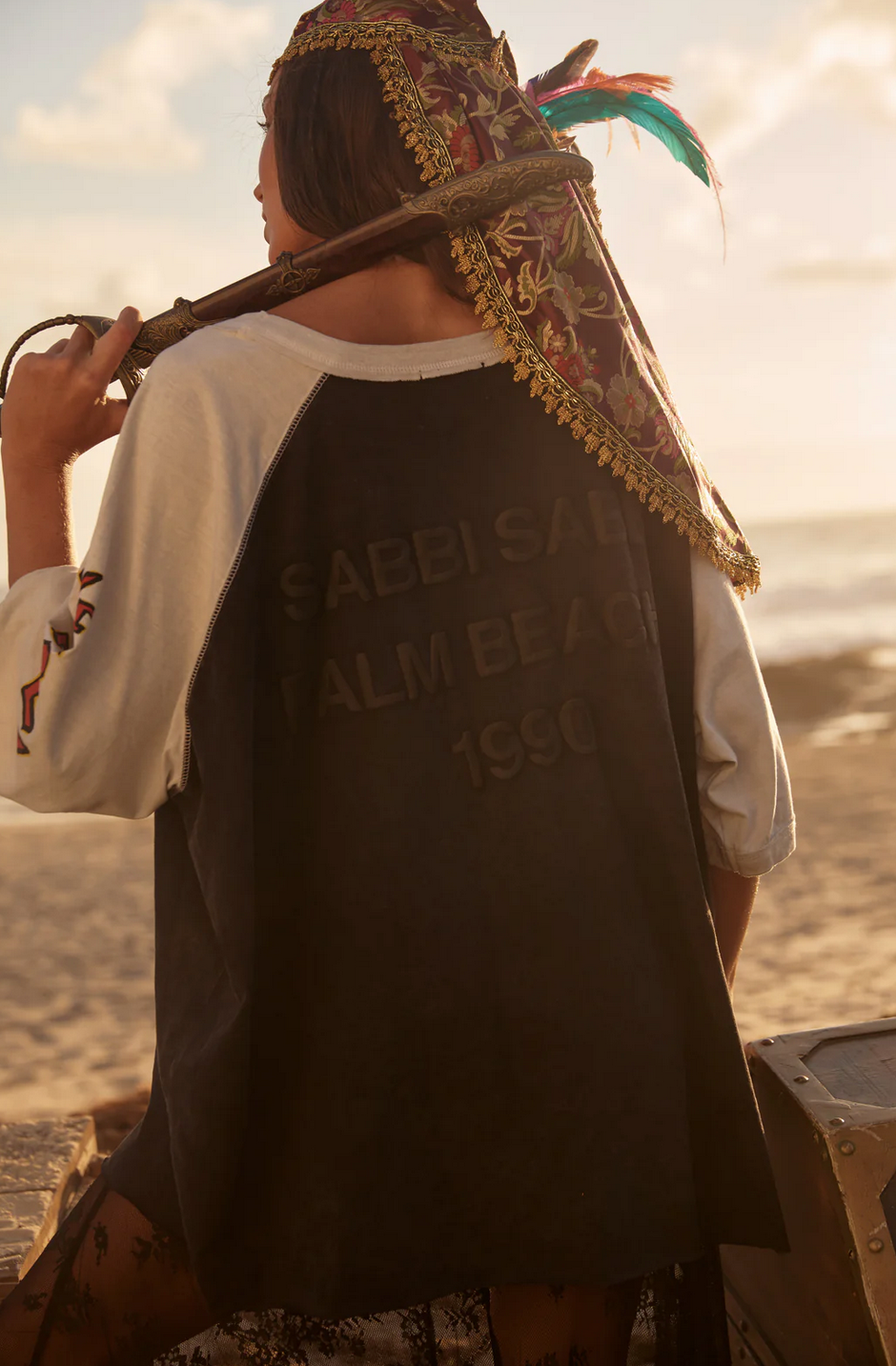 The Stay Wild Raglan Tee - Black