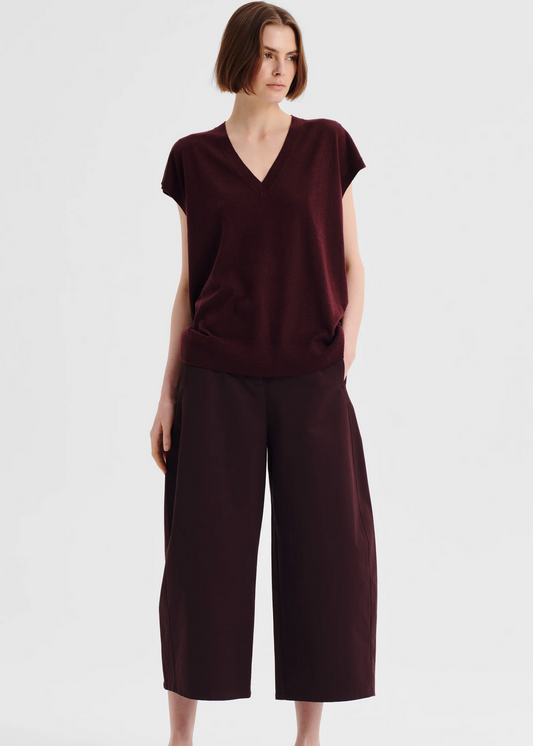 Oxford Merino Knit Vest - Pinot