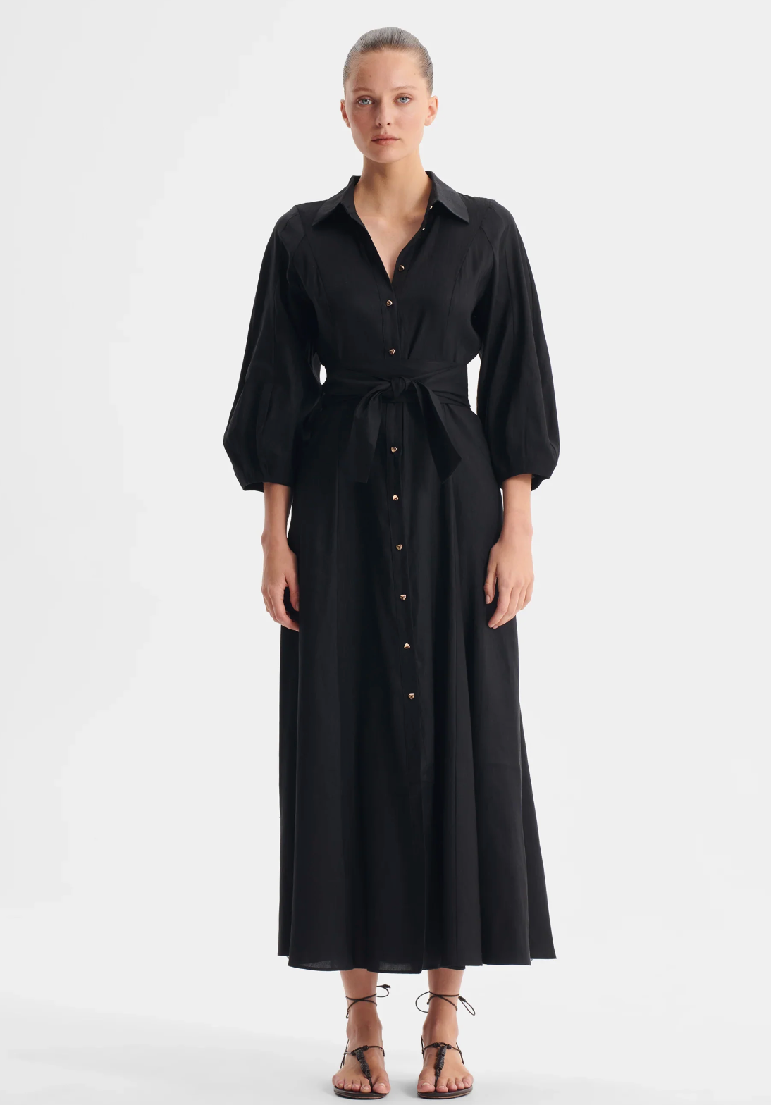 Madelyn Shirt Dress - Black