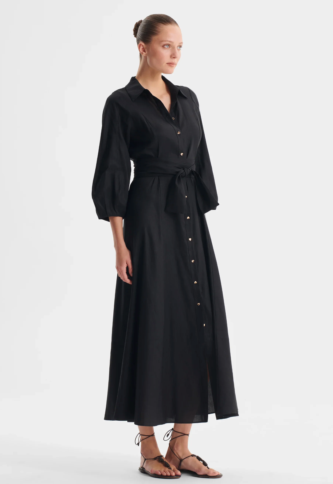 Madelyn Shirt Dress - Black