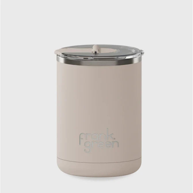 Ceramic Coffee Cup with Hinged Lid - Moon Dust 12oz