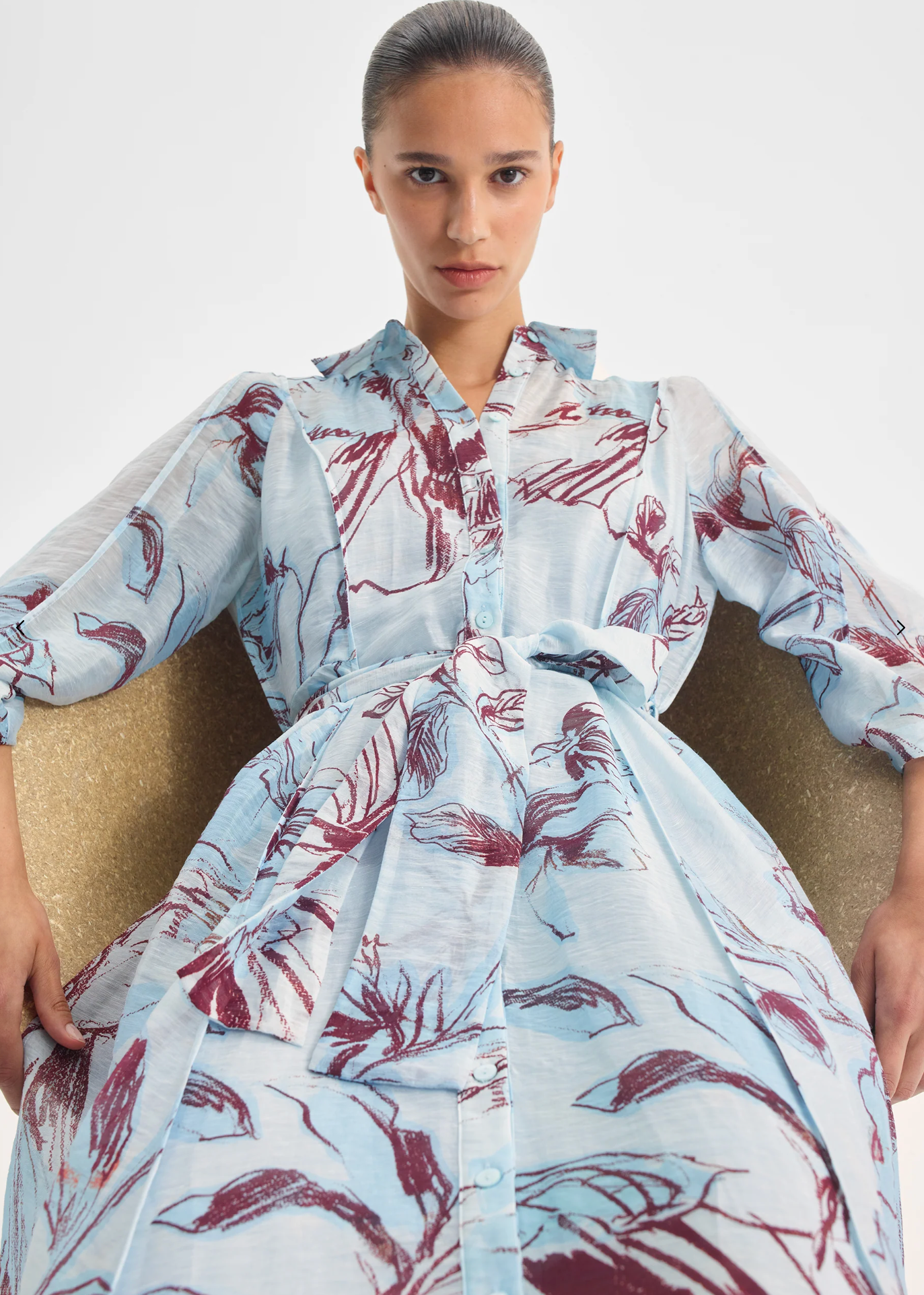 Mae Shirt Dress - Sky