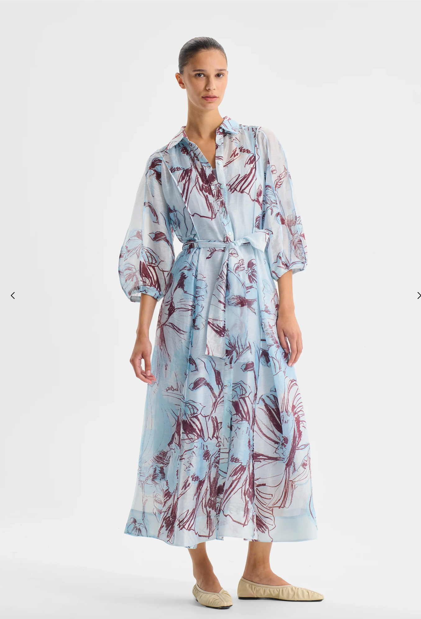 Mae Shirt Dress - Sky