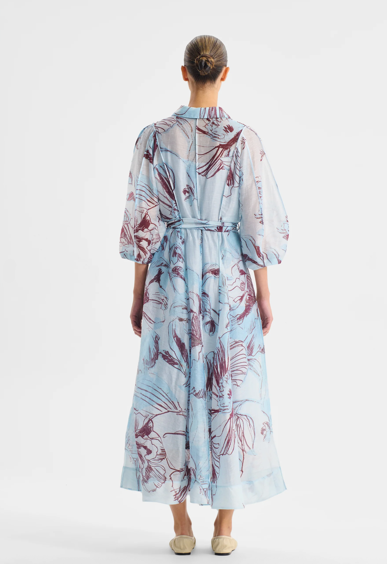 Mae Shirt Dress - Sky
