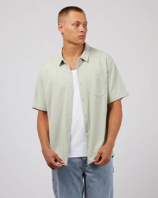 Textured SS Shirt - Sage