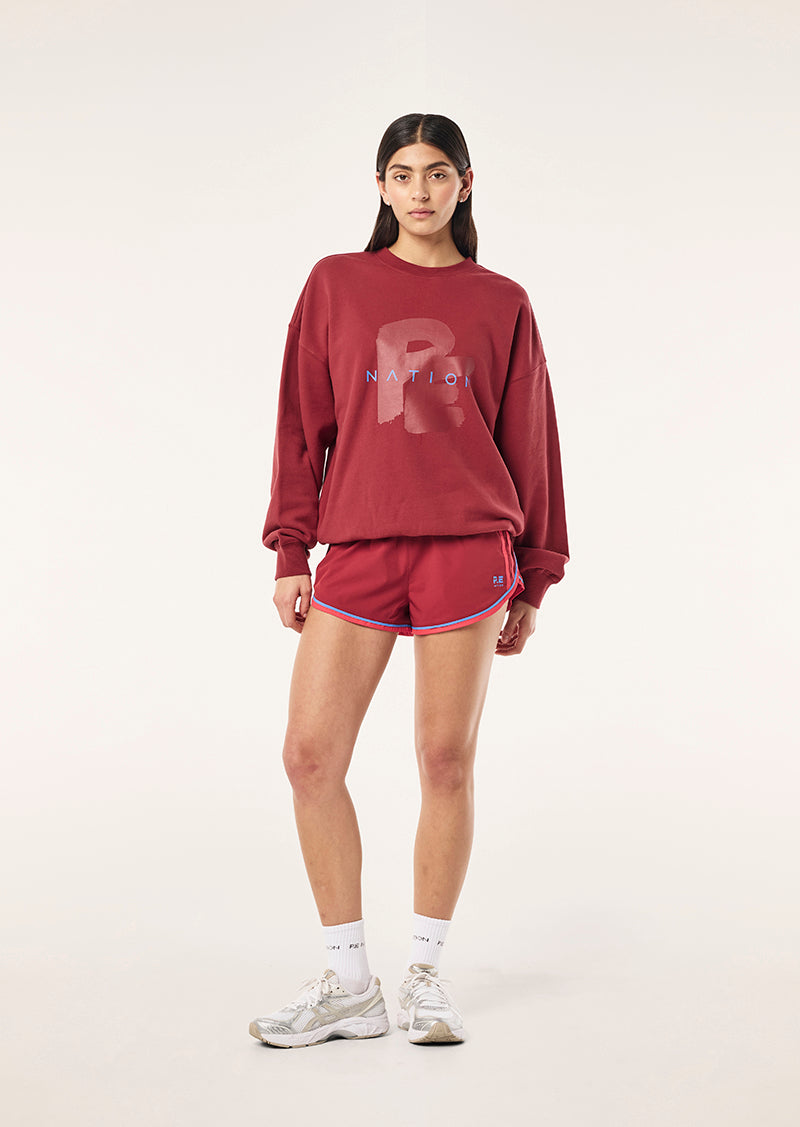 Tidal Oversized Sweat - Cherry
