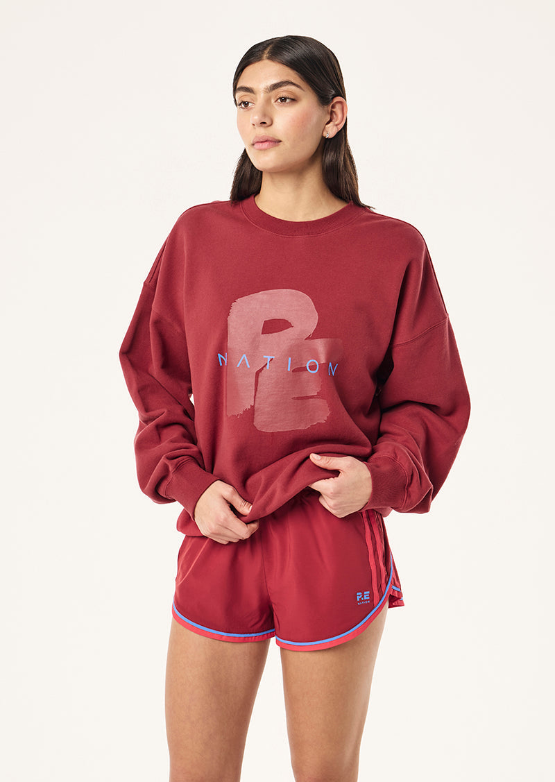 Tidal Oversized Sweat - Cherry
