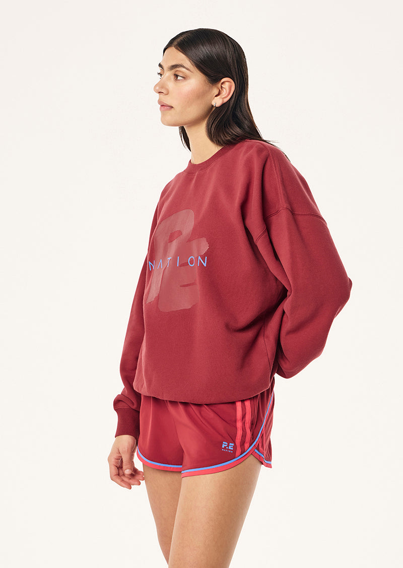 Tidal Oversized Sweat - Cherry