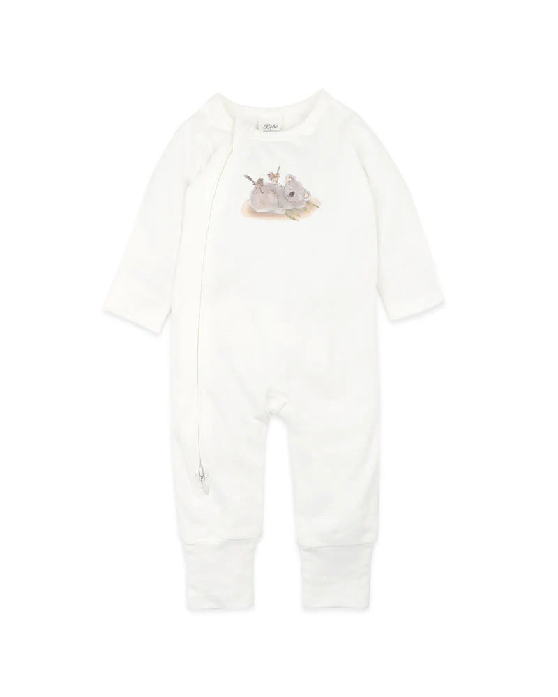 Australiana Organic Koala Zipsuit - Cloud