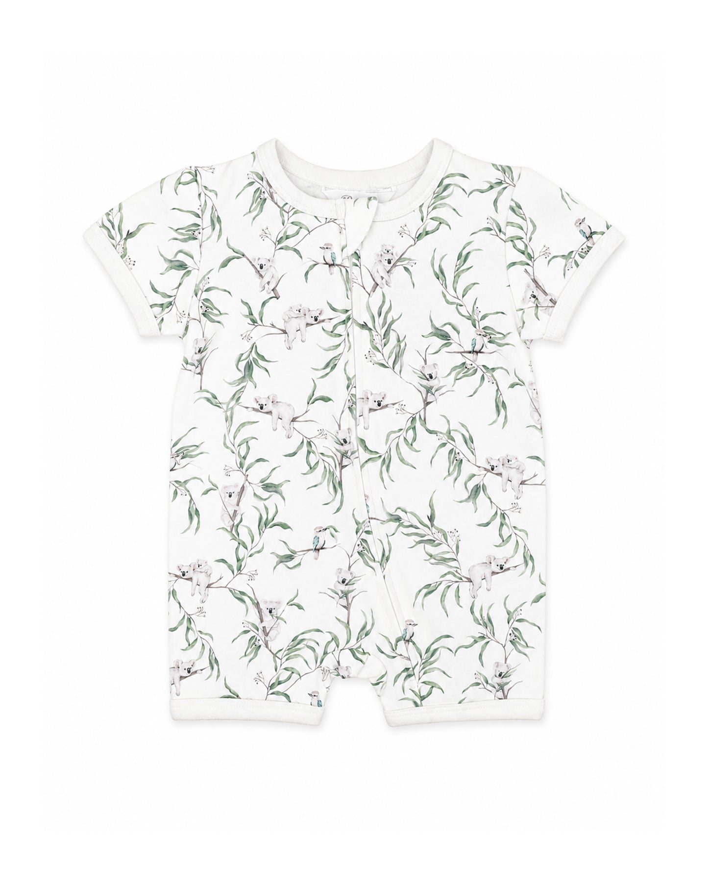 Taylor Organic SS Zip Romper - Taylor Print