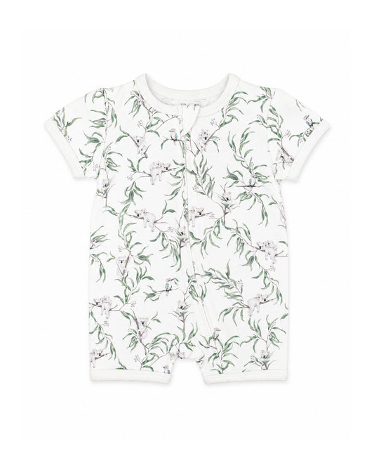 Taylor Organic SS Zip Romper - Taylor Print