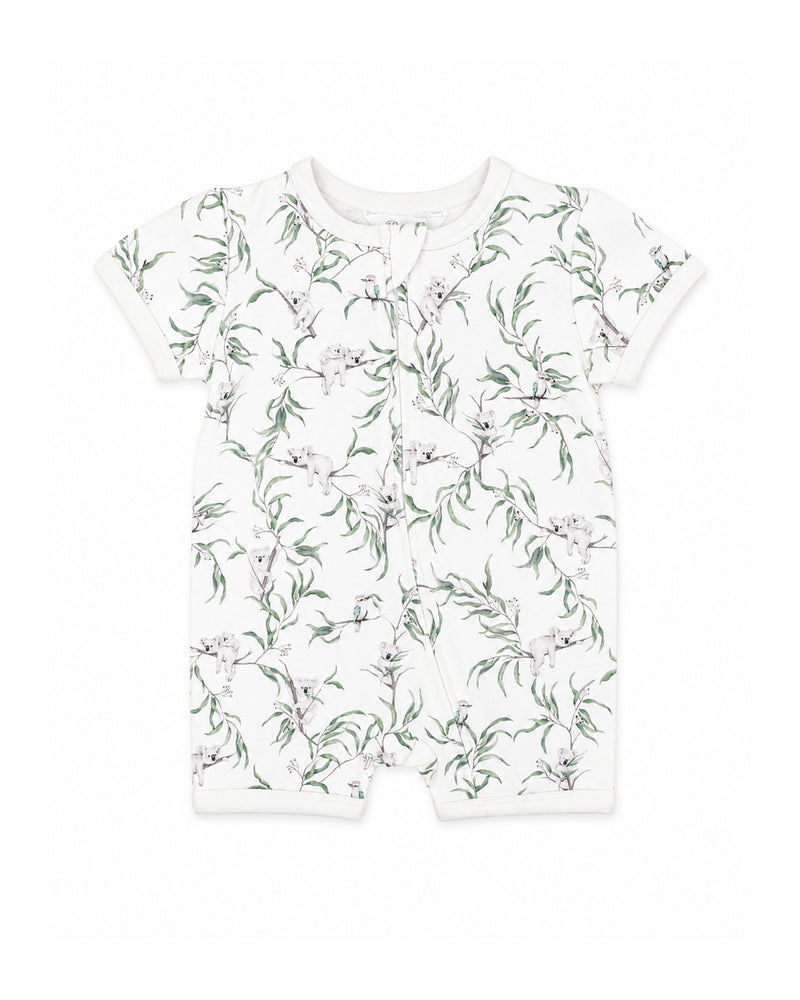 Taylor Organic SS Zip Romper - Taylor Print