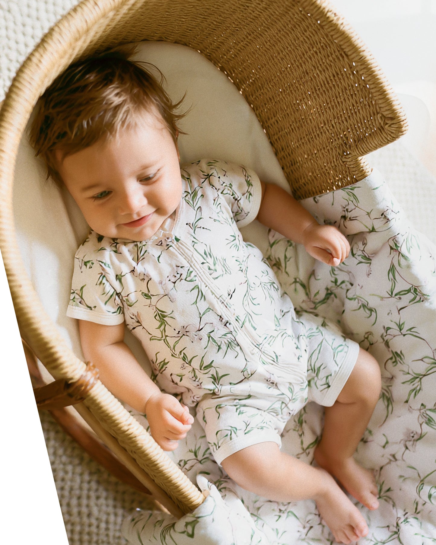 Taylor Organic SS Zip Romper - Taylor Print