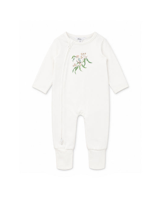Taylor Organic LS Kookaburra Zipsuit - Cloud
