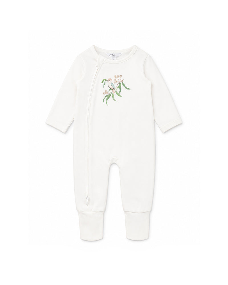 Taylor Organic LS Kookaburra Zipsuit - Cloud