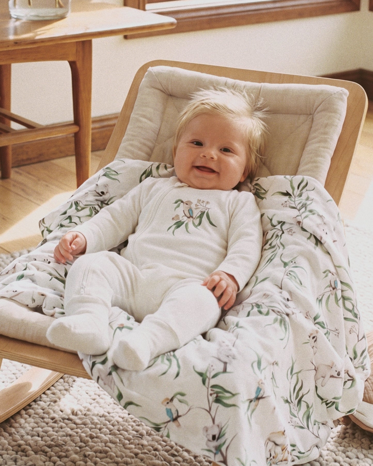 Taylor Organic LS Kookaburra Zipsuit - Cloud