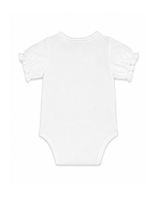 Taylor Organic Floral Koala Bodysuit - Cloud