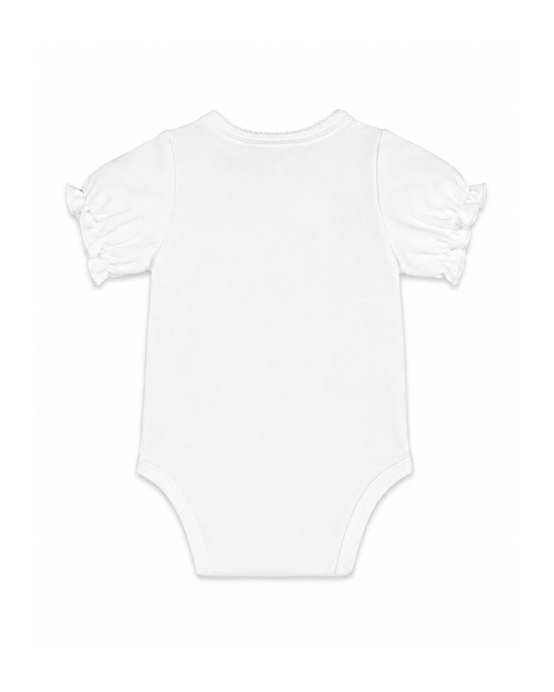 Taylor Organic Floral Koala Bodysuit - Cloud