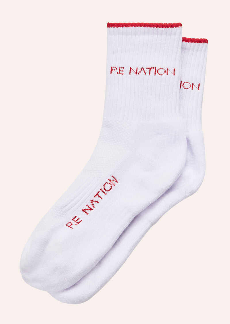 Vita Sock - White/College Red 2