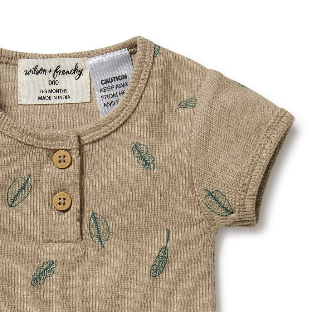 Summer Days Organic Henley Bodysuit