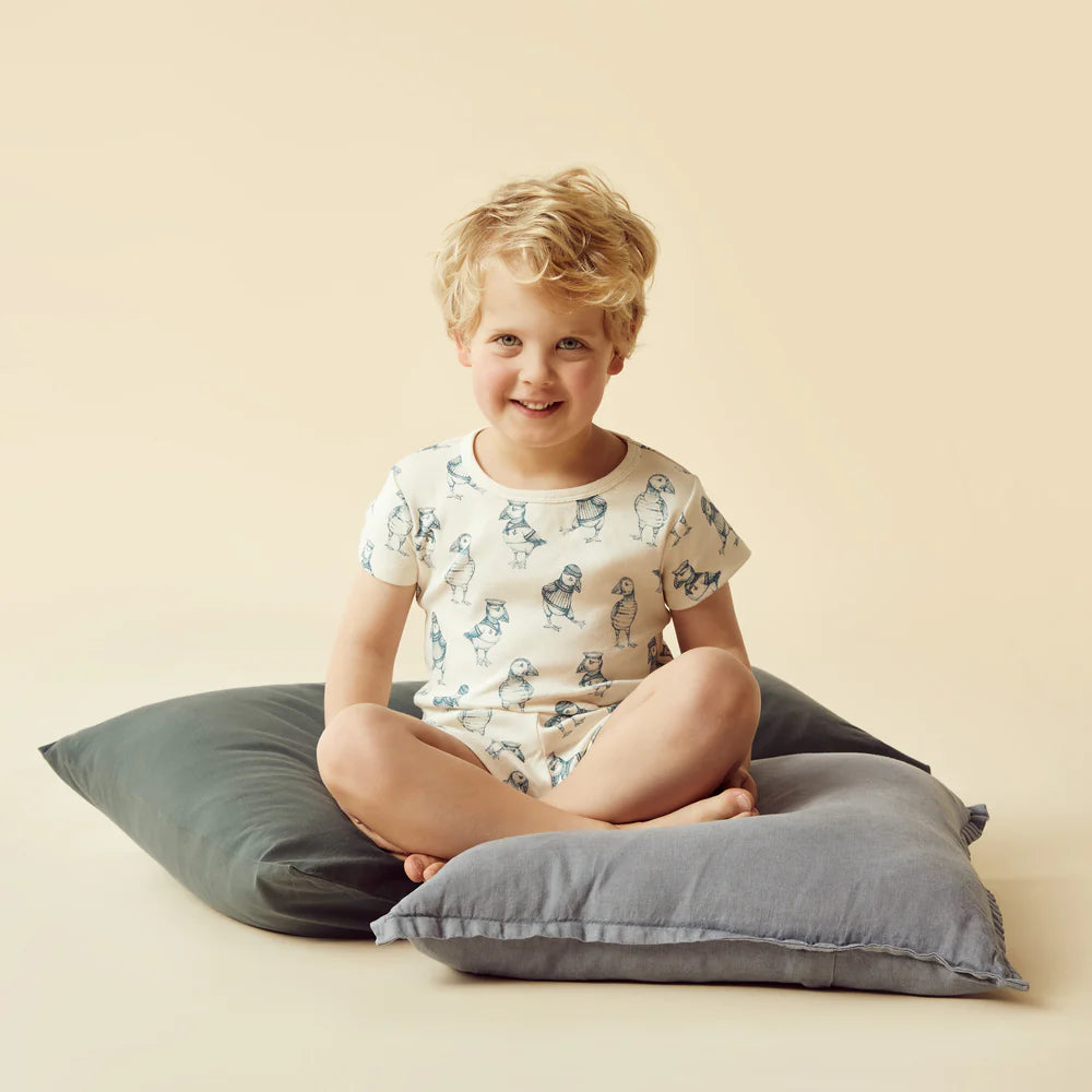 Petit Puffin Organic Short Sleeve Pyjamas