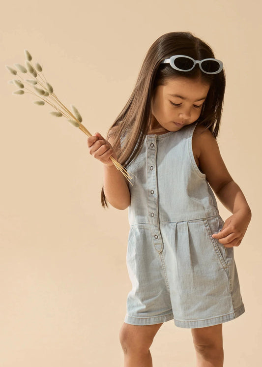 Organic Denim Jumpsuit - Denim
