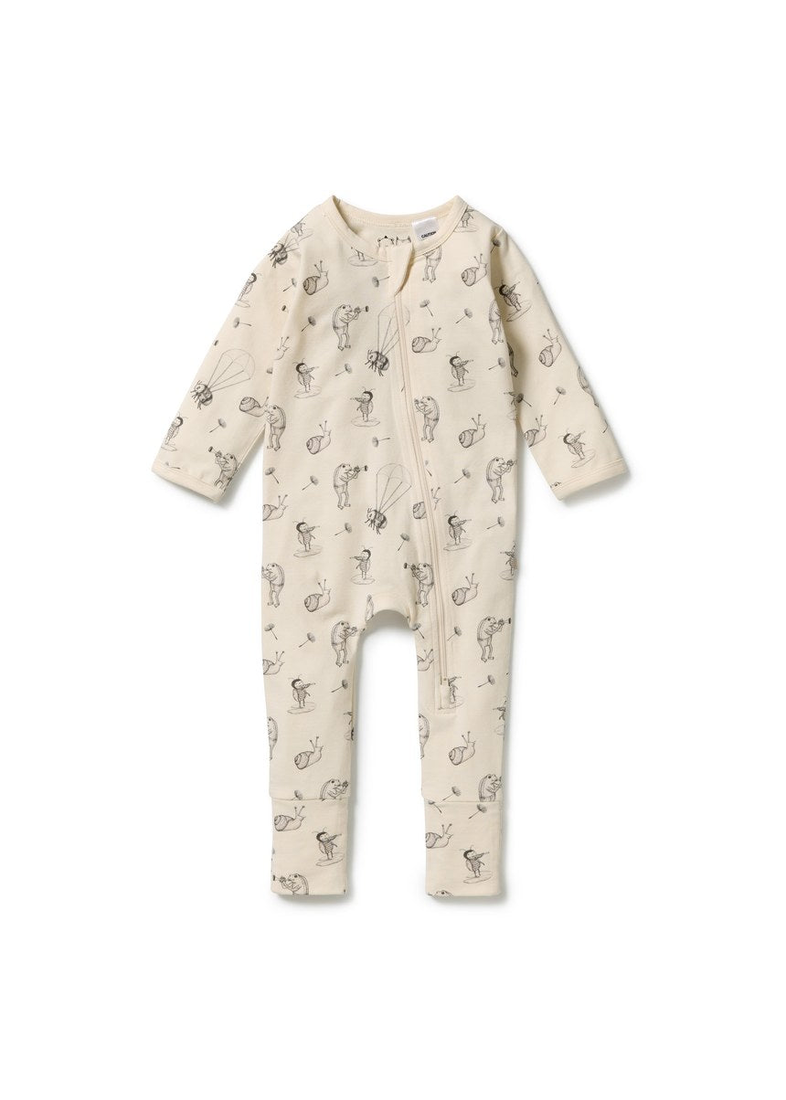 Whispering Willows Organic Zipsuit with Feet